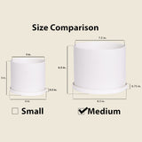Product Size Comparison White Medium