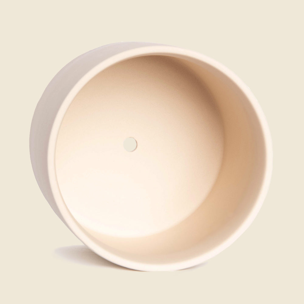 Beige Pot with Drainage Hole